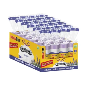 30180, MegaTuff Drawstring Flex 8Gal 15CT Lavender, 191554301801