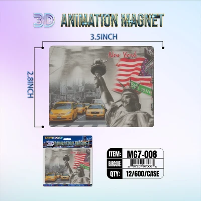MG7-008, New York 3D Animation Magnet MG7-Series, 887257970085
