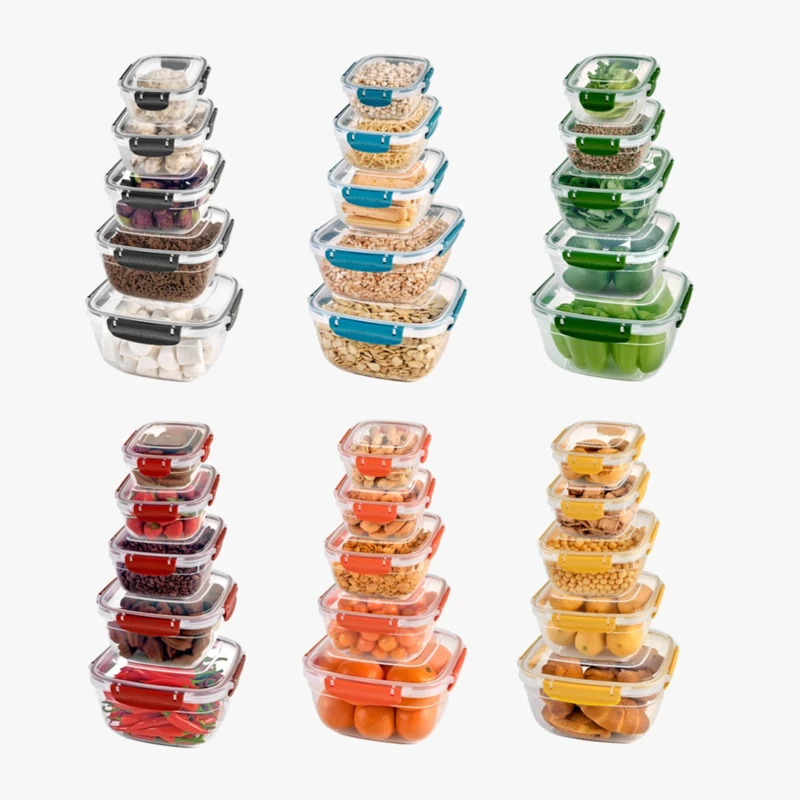 Fresh Guard Food Storage Container Set 10 pcs Square