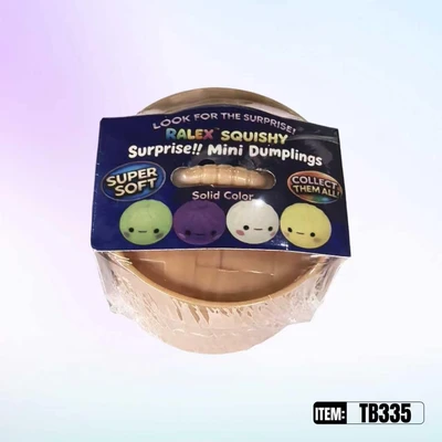 TB335, Ralex Squishy Surprise Mini Dumplings 4/Colors 2.16", 887258013354