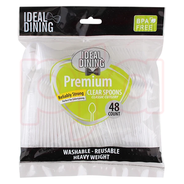 36023, Ideal Dining PS 48CT Clear Spoon, 191554360235