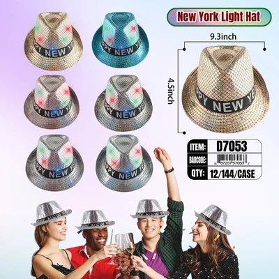 D7053, New Year Light-Up Hat, 887257570537