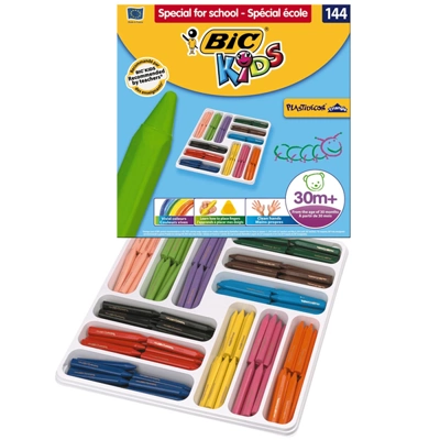 AB1249, BIC 144pcs Triangular Crayons 12 Colors, 3086124001830