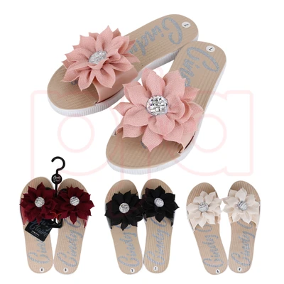 90086, CC Sandal Ladies Flower w/ Stone, 191554900868