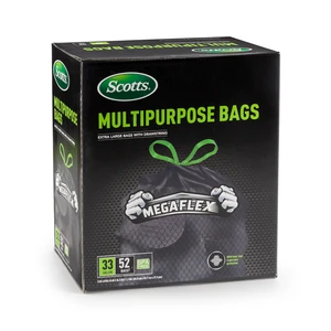 ST-30211, Drawstring Trash Bag Flex 33 Gal 52CT Black - Scotts, 191554302112