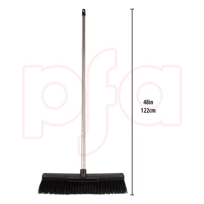 47129, Fresh Start Plastic Broom Large Industrial w/ Metal Stick, 191554471290