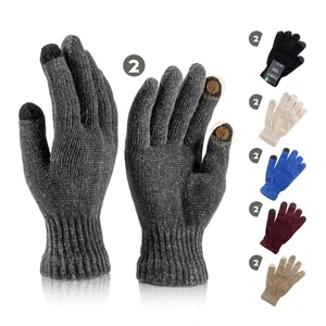 11222, Insulated Chenille Gloves w/ Touch Asst Color, 191554112223