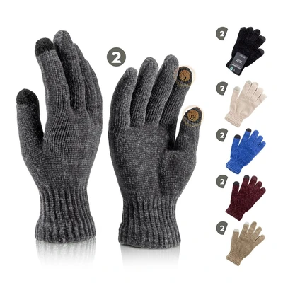 11222, Insulated Chenille Gloves w/ Touch Asst Color, 191554112223