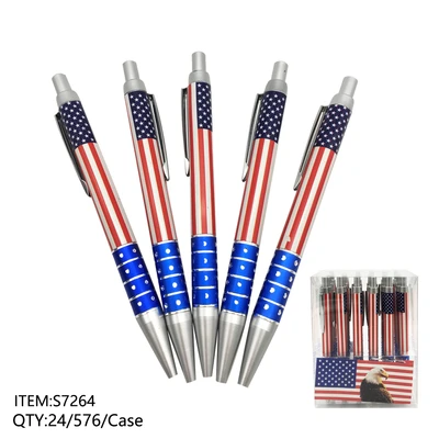 S7264, US Flag Pen, 887257372643