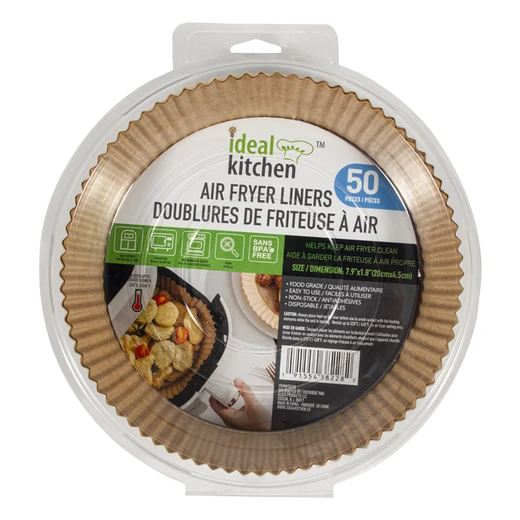 38228, Ideal Kitchen Large Round Air Fryer Liners 50PK, 191554382282