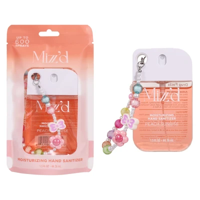 60925, Liquid Hand Sanitizer Spray Single Braclete 1.5oz With Bag Peach Sunrise, 191554609259