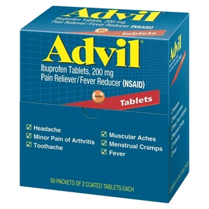 ADVIL-TAB-DP50, Advil Tablets 50 Count Display Box