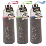 58119, Splash Glass Bottle 20oz Sleeve Detox Holder Chrome Top 1pk, 191554581197