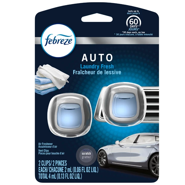 FCV2LDF, Febreze Car Vent 0.06floz 2PK Laundry Fresh, 037000719687