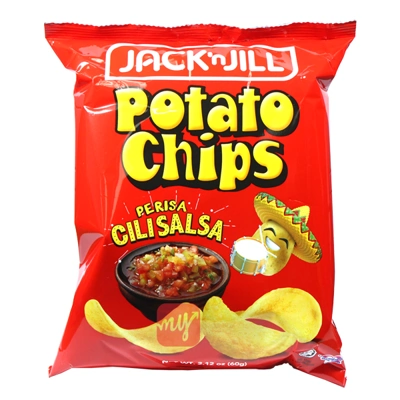 JJPC60-SC, Jack n Jill Potato Chips 60g Salsa Chilli, 9556196000153