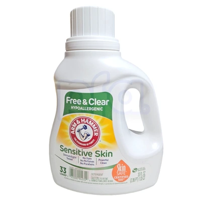 AHSS33FC, Arm & Hammer 33oz Detergent Sensitive Skin Free & Clear, 033200942320