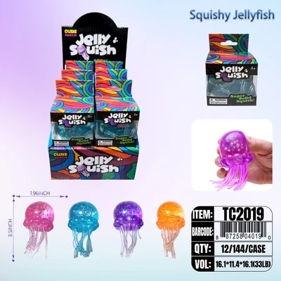 TC2019, Sugar Squeezy Relief Fidget Toys Jellyfish 1.97"x3.54", 887258040190