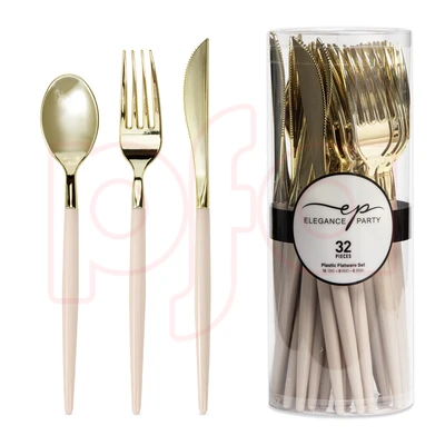 36354, EP 32PK Cutlery Linen+Gold, 191554363540