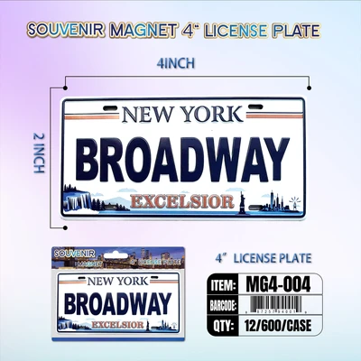 MG4-004, License Plate Magnet  4“x2", 887257940019