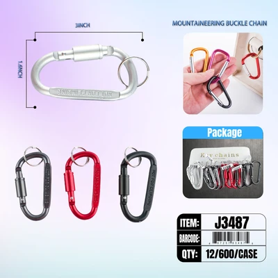 J3487, Key Chain Mountaineering Buckle Lock, 887257834875