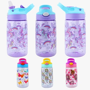 58149, Splash Plastic Bottle 16.9oz Flip Straw Girls, 191554581494