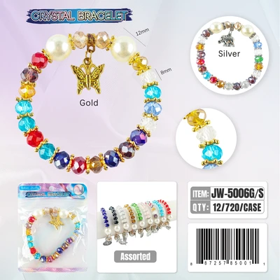 JW-5006, Crystal Bracelet Random Color, 887257850011