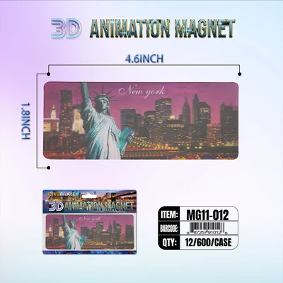 MG11-012, New York 3D Animation Magnet MG11-Series, 887257910128