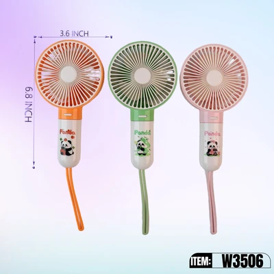 W3506, Rechargeable Portable Fan Assorted Color/PDQ, 887257735066