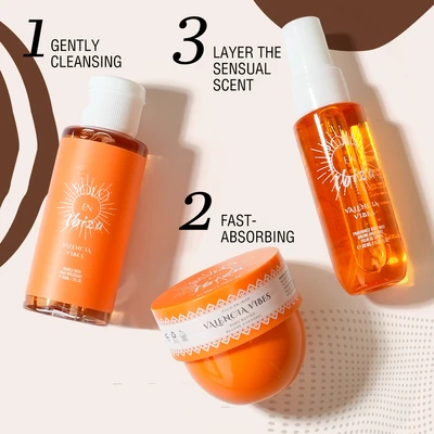 89518, Solo En Ibiza Bath & Body Travel Set 3PK – Valencia Vibes, 191554895188