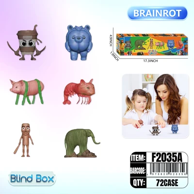 F2035A, Fashion Brainrot 6 Style Assorted 6/PK  36PK/CS, 6970820020356