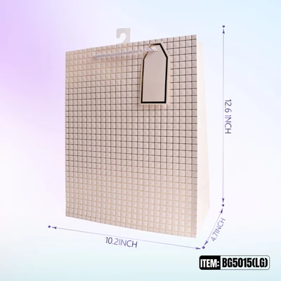 BG5015-LG, General Gift Bags LG x4 Assted.   10.2"x4.7"x12.6", 887257150326
