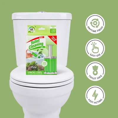 60133, Air Fusion Toilet Cleaning Gel 6.43oz 4PK – Pine, 191554601338