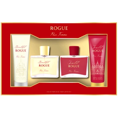 89360, Women's 4pcs  XL Set  Rogue 4.1fl.oz/120ml×2 Body Lotion fl.oz/100ml×2 EDP, 191554893603