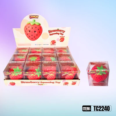 TC2240, Crunchy Squishy Strawberry 2.56"× 3.35", 887258042408