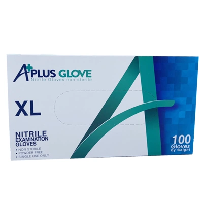 ANG_M, A Plus Powder Free Nitrile Examination Gloves Size M Blue, 752349384852