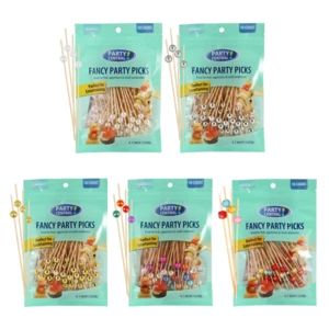 50109, Party Central Fancy Picks 50CT Mix Pearls/Cubes, 191554501003/191554501041