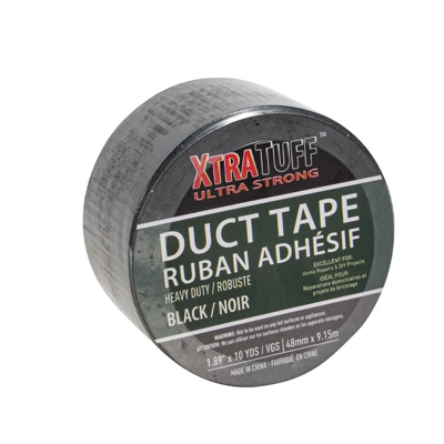 44001, XtraTuff Duct Tape 1.89in by 10yd Black, 191554440012