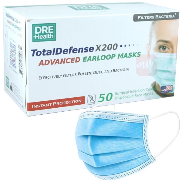DRE1000M, Disposable Blue Face Mask 1000 USA, 850014724832