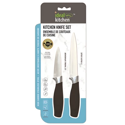 33072, Ideal Kitchen Paring Utility 2PK Knives, 191554330726