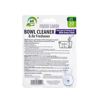 60112, Air Fusion Bowl Cleaner & Air Freshener 4PK – Fresh Linen, 191554601123