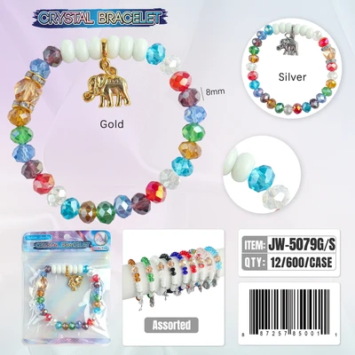 JW-5079, Crystal Bracelet Random Color, 887257850011