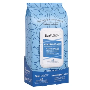 69312, Spa Fusion Make up Remover Cleansing Wipes 60ct Hyaluronic ACID, 191554693128