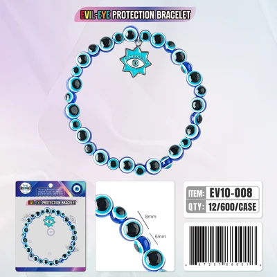 EV10-008, Evil Eye Bracelet Protection, 887257880018
