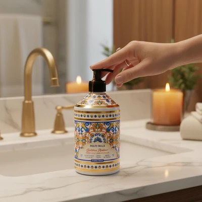 60680, Molto Bella Hand Soap 21.3oz – Golden Amber, 191554606807