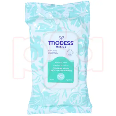M69815, Modess Feminine Wipes 32CT Fresh Scent, 855424008152