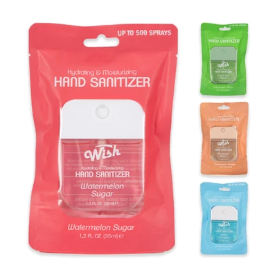 FB60350-24, Wish Liquid hand sanitizer spray 1.2oz with bag, 191554603509