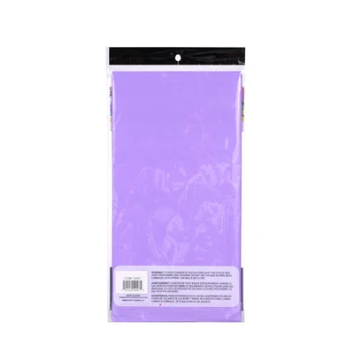 50007, Party Central Heavy Duty Rectangle Plastic Tablecover - Light Purple, 191554500075