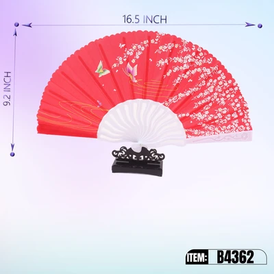 B4362, Hand Fan 16.5“x9.2" 24/DPQ, 887257643620