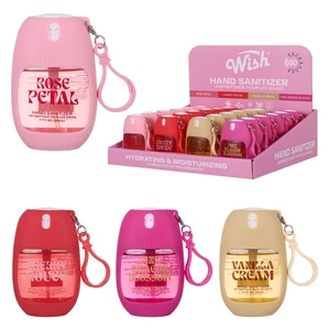 60393, Wish Liquid Hand Sanitizer Spray 1.7oz with Silicone Holder In PDQ, 191554603936