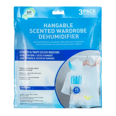 60163, Air Fusion Moisture Absorber + Odor Eliminator Fresh Linen 3Pack*6.35OZ, 191554601635